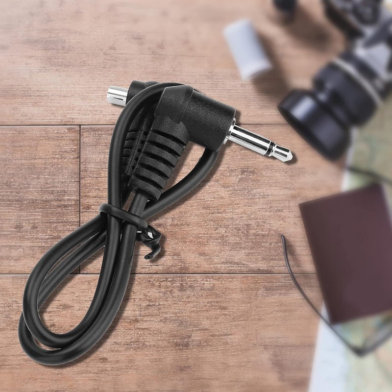 EIMSOAH 3.5mm Jack Plug, Flash Sync Cable Cord with Screw Lock, Stable Connection, Lightweight Portable Flash Sync Cord with Screw Lock, for Outdoor Use - Image 1